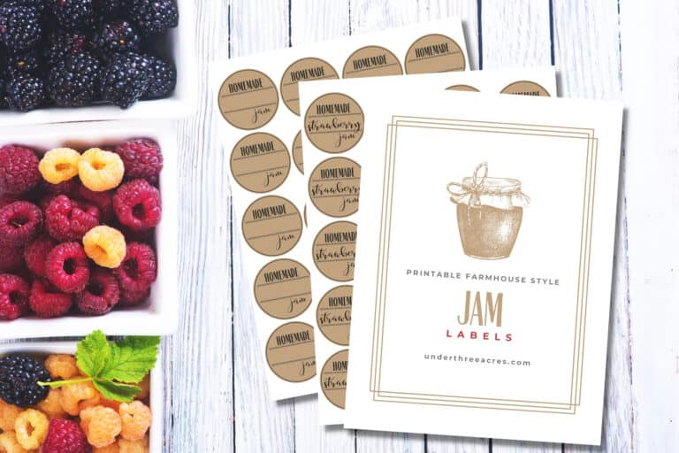 Free Printable Farmhouse Labels for Canning Jars