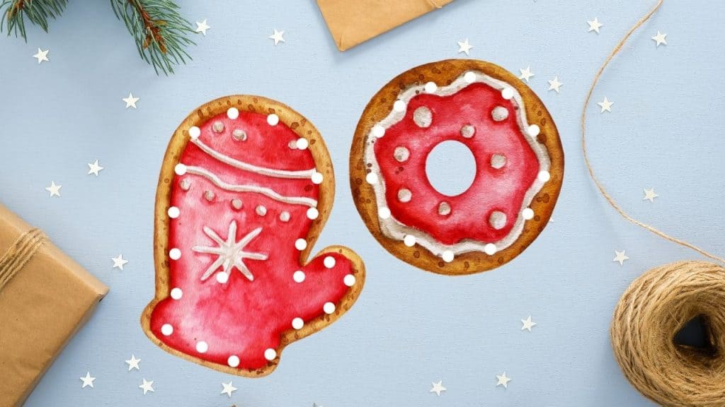 Christmas cookie lacing cards